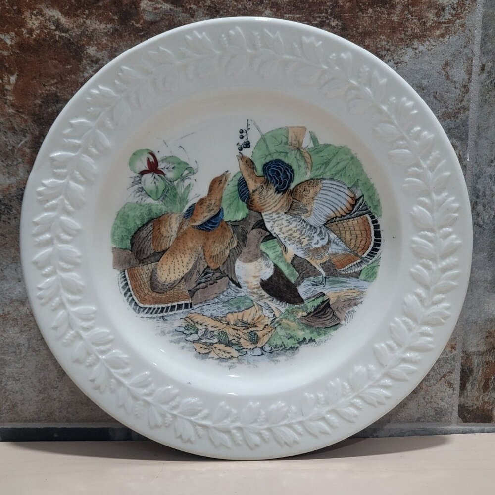 VTG Adams England Audubon Ruffed Grouse Birds of America Decorative Plate Chippe